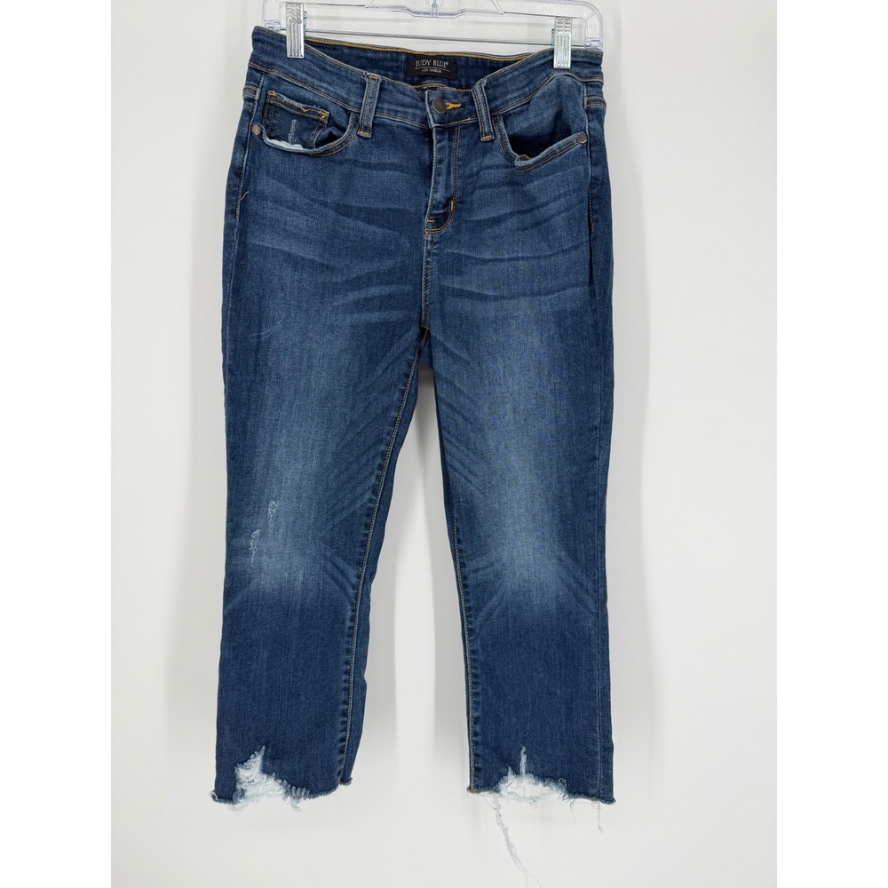 Judy Blue Womens Skinny Capri Jeans 9 29 Causal Chic Distressed Summer Staple